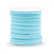 Stitched elastisch Ibiza koord 4mm Light blue